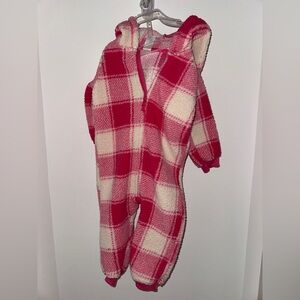 Carter's Pink and White Plaid Hooded Onesie